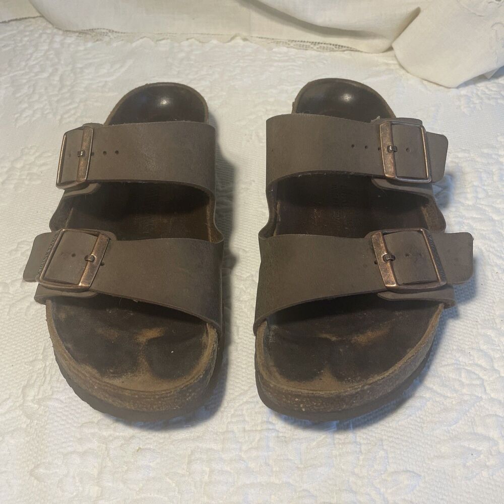 Birkenstock Arizona Habana Oiled Leather Soft Footbed Sandals 40 EU Women 9.5 US